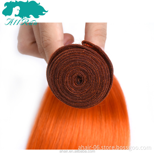 beaudiva orange brazilian hair coloring hot selling 1pc brazilian hair weave bundles 100% human hair shedding free